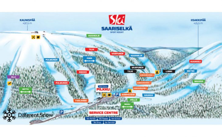 Saariselka Piste Map
